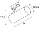 LED-Strahler SLV HELIA 50, 11W 3000K mit 3-Phasen-Adapter IP20 weiss