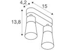 Spot SLV PURI 2.0 Cone CW GU10 2×6W DIM 150×42×138mm schwarz