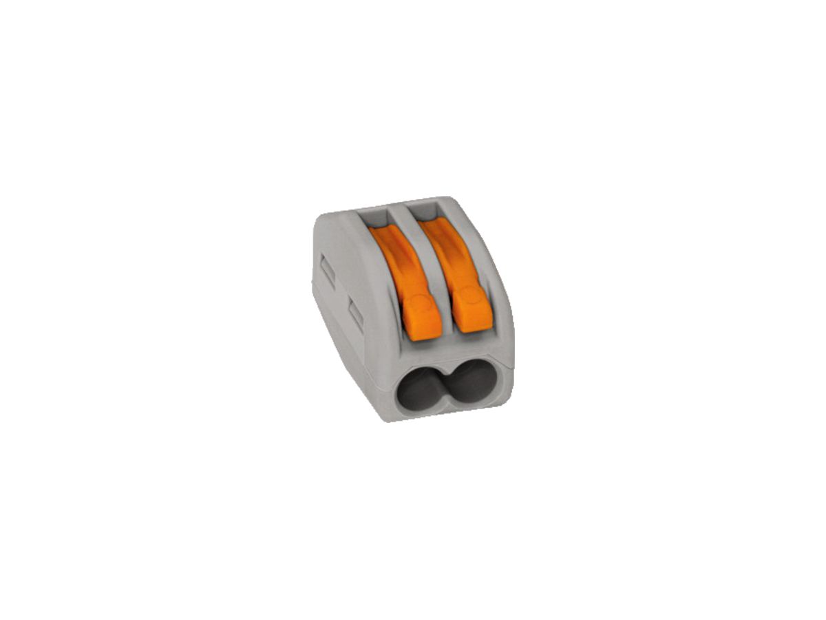 Leuchtenklemme WAGO 2P 0.08…2.5mm² grau