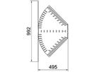 Bogen BET RB W verstellbar 110×500mm Stahl feuerverzinkt