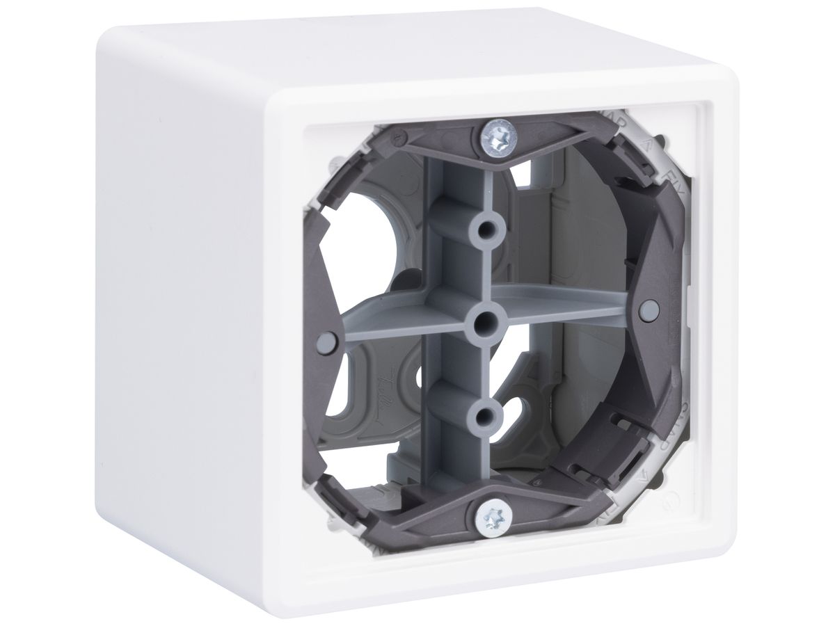 AP-Adapter R&M gerade für 4×CU/FO 60×60mm weiss