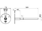 Erdungsfestpunkt Bettermann mit Achse und Doppelgewinde M10/M12, V4A