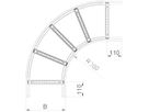 Bogen 90° horizontal Bettermann 500×60mm für Kabelleiter A2