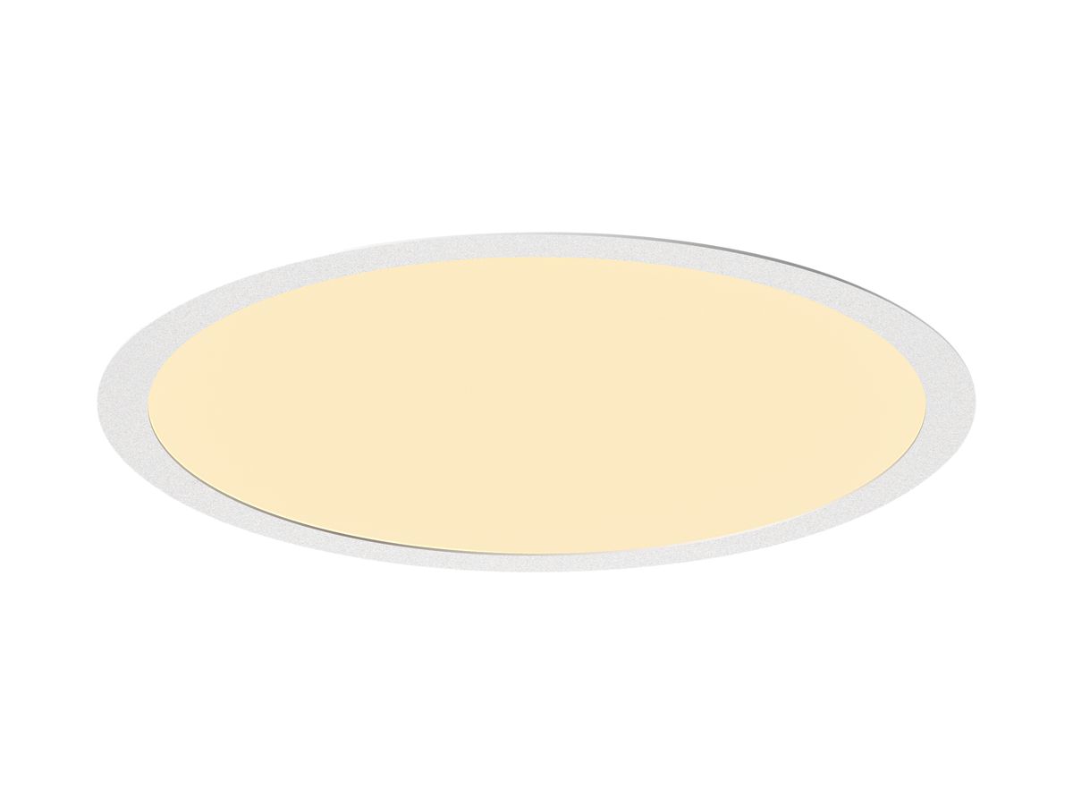 EB-LED-Deckenleuchte SLV MEDO 30 EL 14W 1600lm 3000/4000K Ø300 weiss mit Rahmen