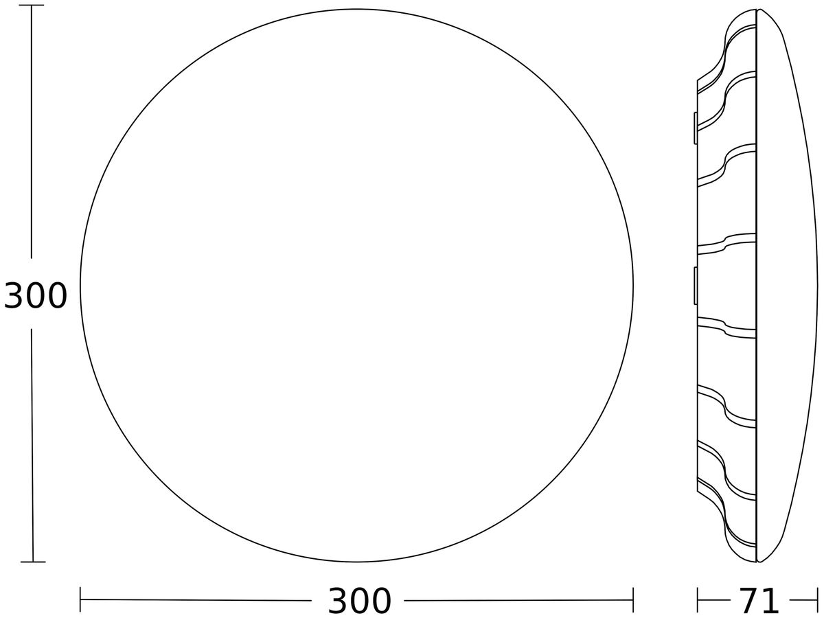 LED-Deckenleuchte Steinel RS PRO HF 15.7W 1209lm 830 IP65 DIM Silber