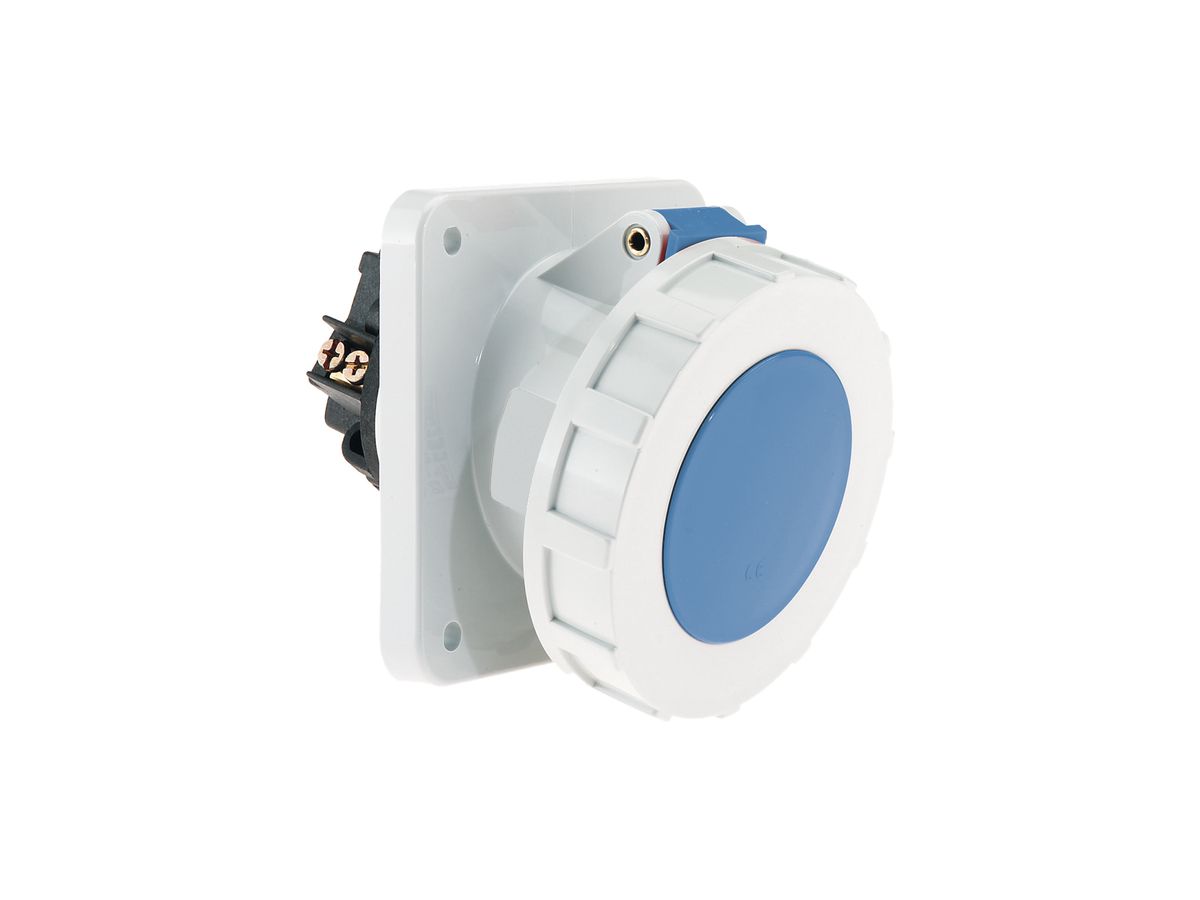 EB-Steckdose CEE Bals 3P 125A 230V 6h blau IP67 vernickelt SK schr.
