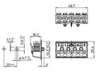 Verbindungsklemme 5P 0.5…2.5mm² Betätigungshebeln steckbare Erdung ws