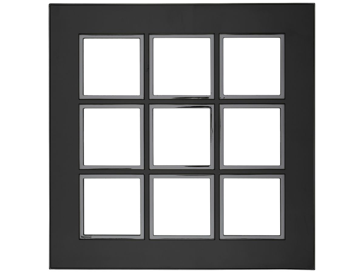 UP-Kopfzeile Legrand Arteor 3×3 horizontal und vertikal 213×213mm Black