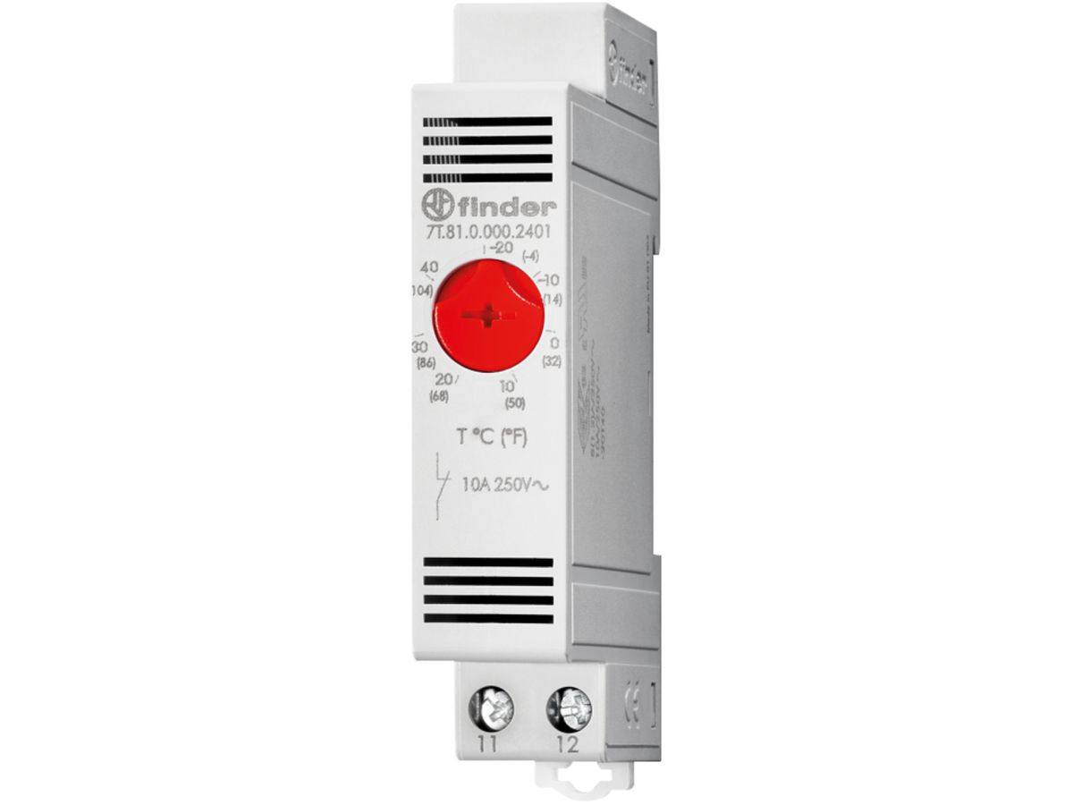 REG-Thermostat Finder 7T.81, 1Ö 10A/250V, -20…60°C, 1TE