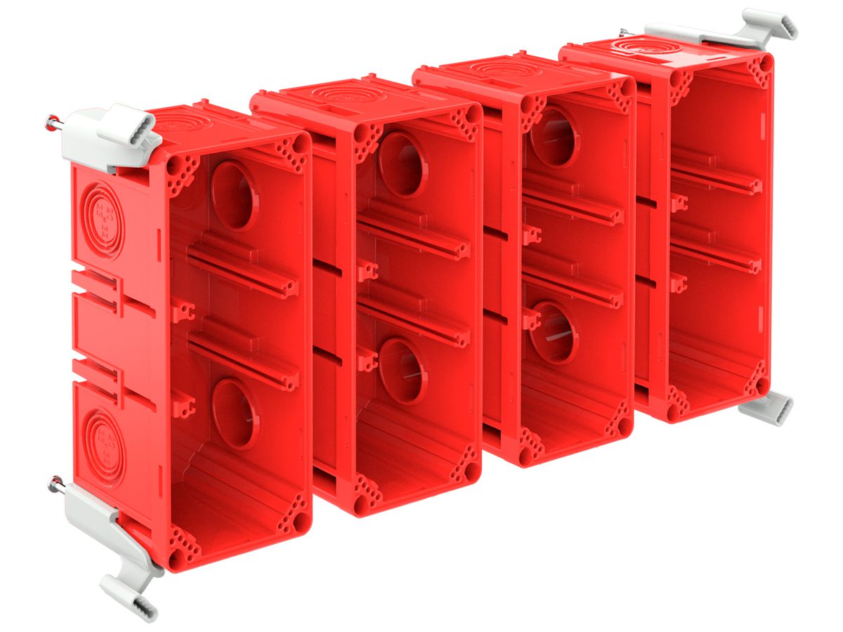 Schalungskasten CRALLO-LEU 378×178×73mm 4×2 Halogenfrei rot