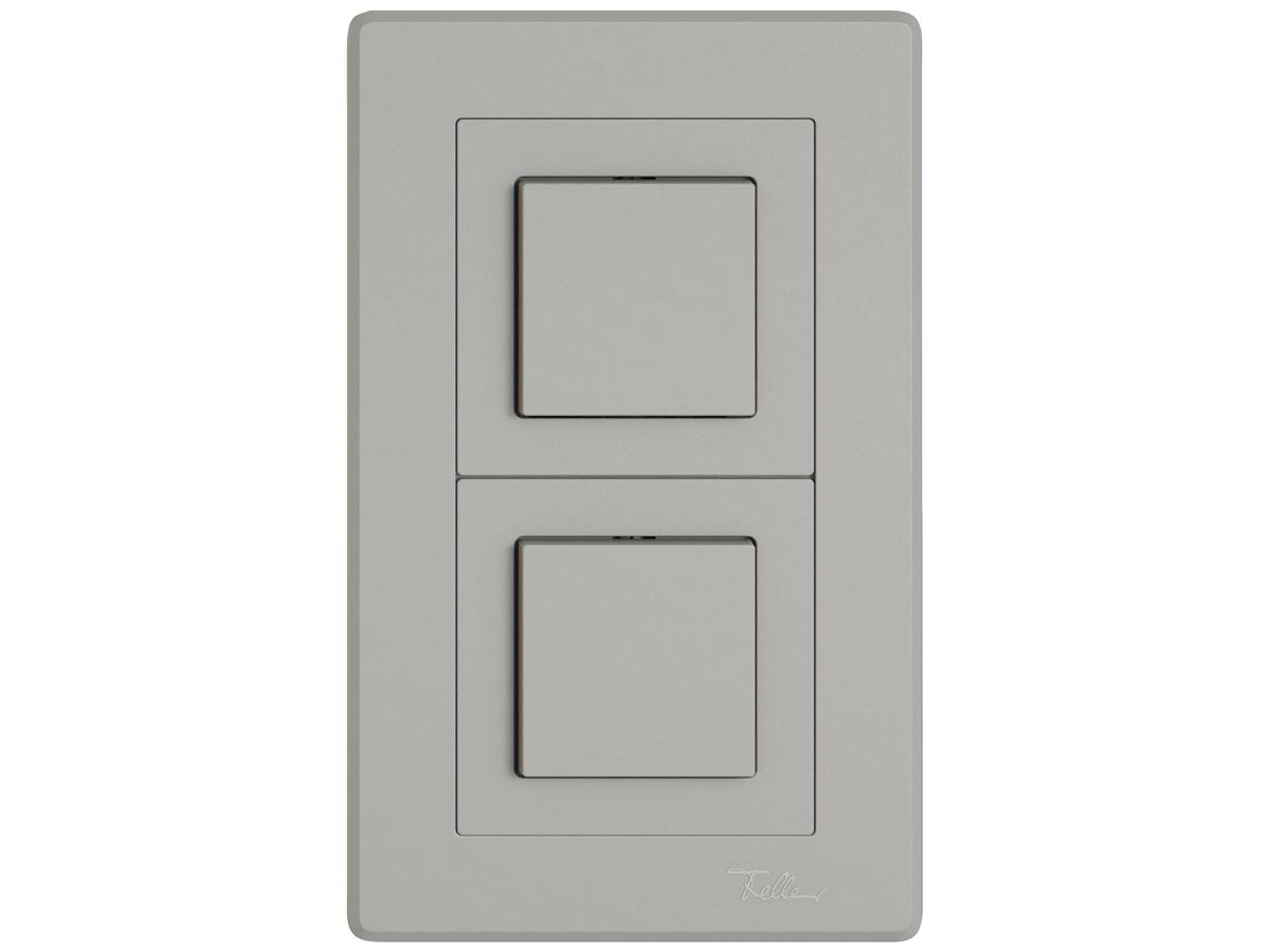 UP-Kombination EDIZIO.liv SNAPFIX® 2×1 156×96mm Wechsler 1L+Schema 3/1L hellgrau