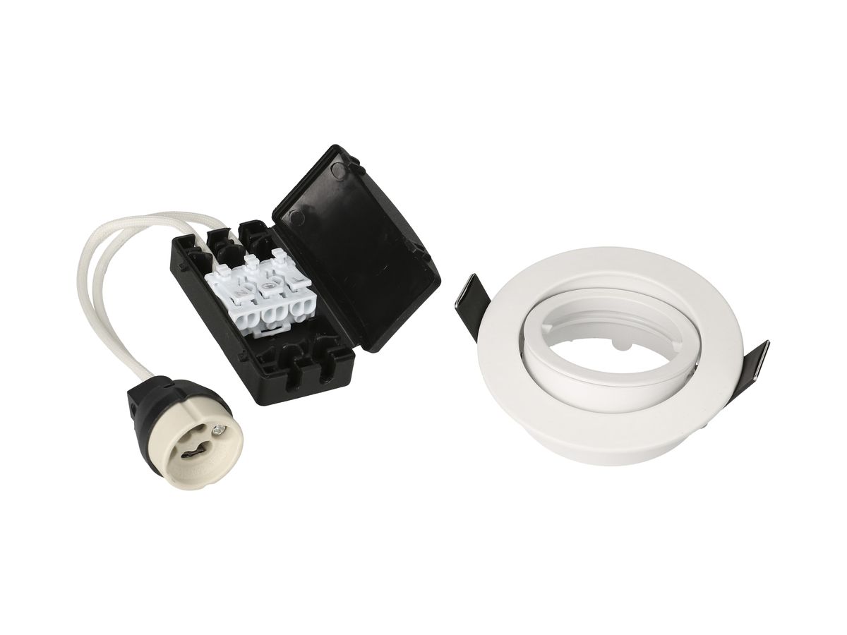 EB-Spot MAX HAURI maxLUCE GU10 Loch-Ø68mm mit Spannfedern weiss