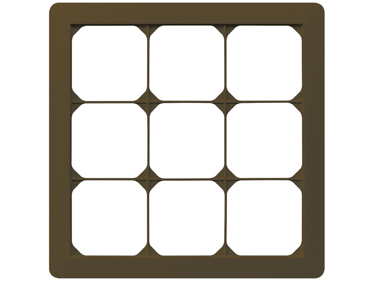 UP-Abdeckrahmen kallysto.trend 3×3 braun 214×214mm