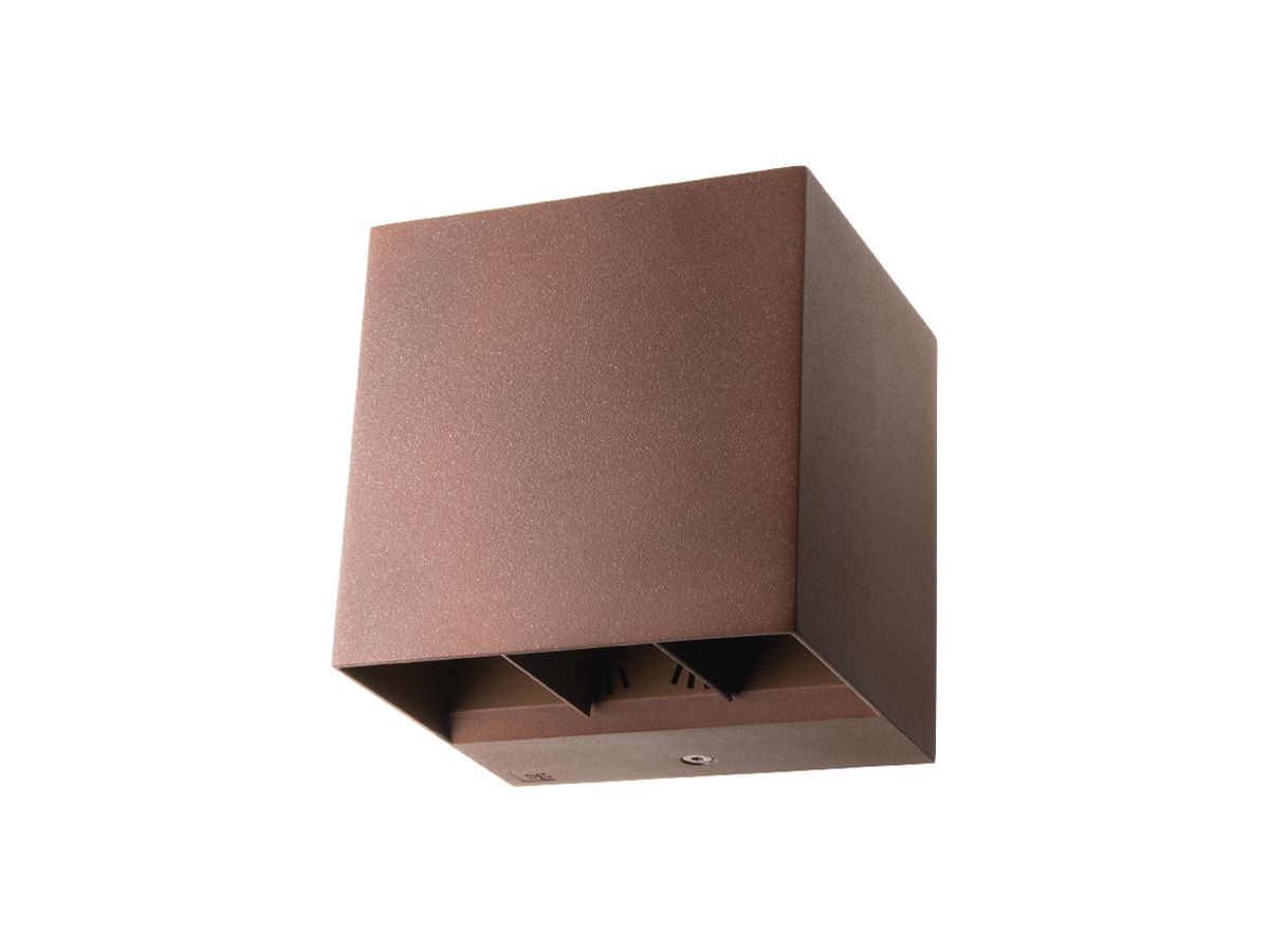 LED-Wandleuchte SG Artes 8W 320lm 827 IP65 DIM dir./indir.120×120mm Bronze