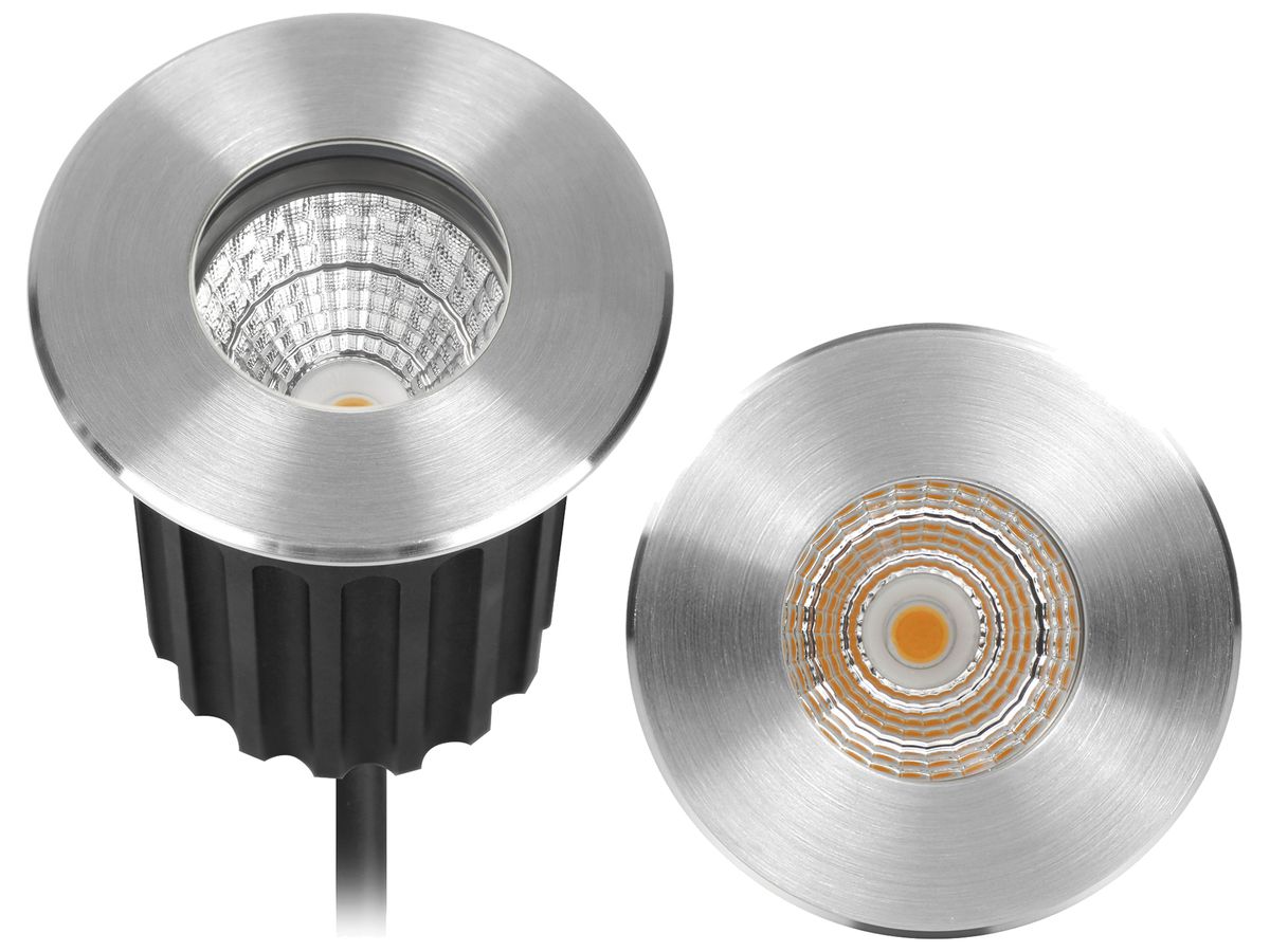 EB-LED-Bodenleuchte DISC I IP67 6W 2700K DALI 69×13mm grau