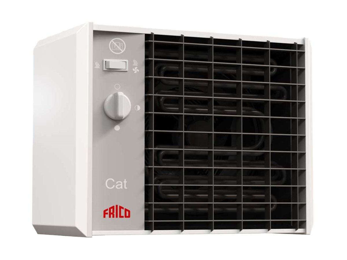 Heizlüfter Frico CAT C5N 400V 5kW 480m³/h 6.7kg 335×255×276mm IP44 weiss