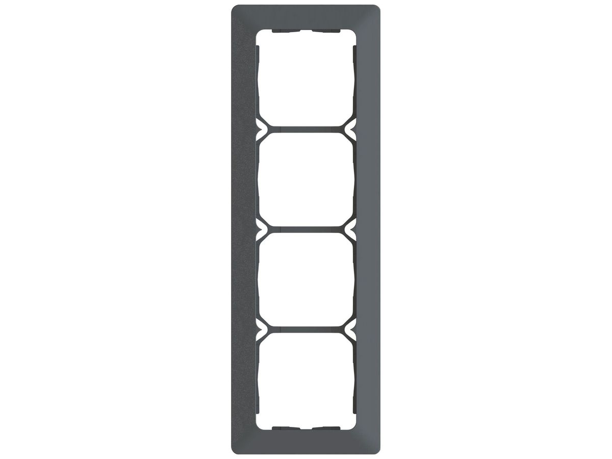 Abdeckrahmen MH priamos 4×1 mit Designprofil anthrazit