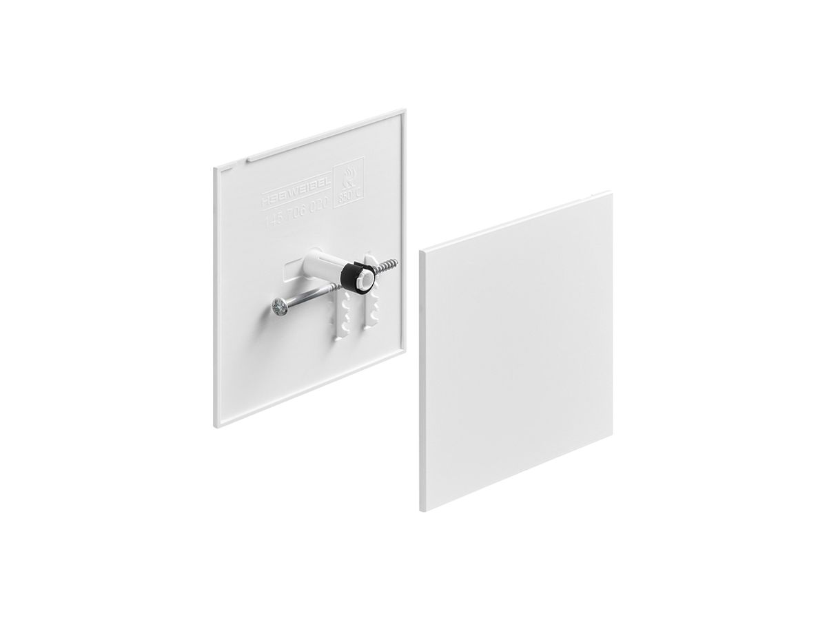 Steckdeckel HSB Weibel Slim mini 96×96mm Kunststoff weiss