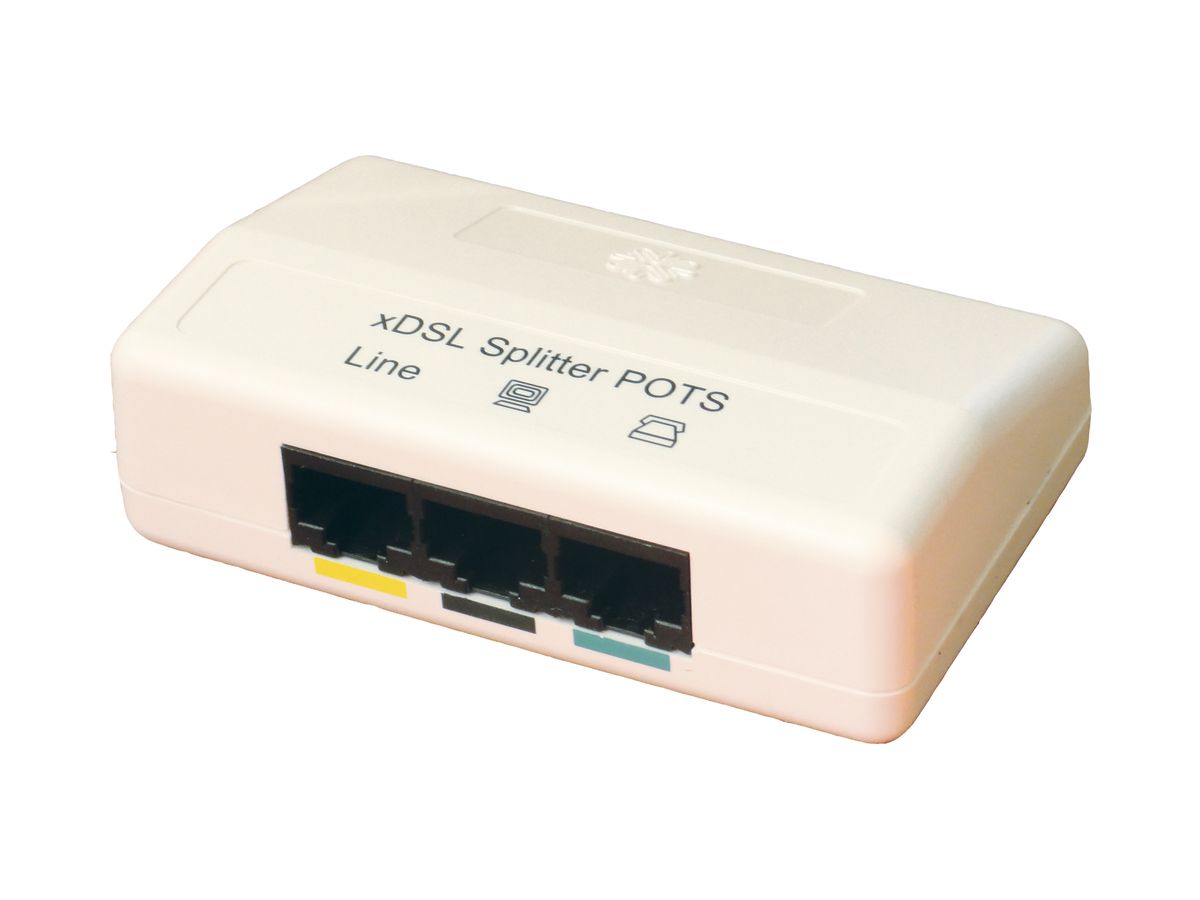 AP-xDSL Splitter POTS 3×RJ45 UTP mit Mikrofilter