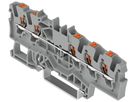 Durchgangs-Reihenklemme WAGO TOPJOB S 1.5mm² 24A Push-in 5×1 TH35 grau