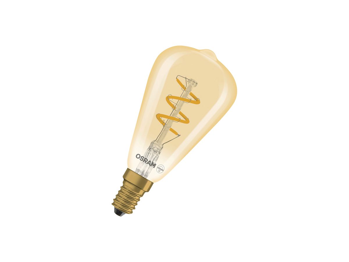 LED-Lampe LEDVANCE Vintage 1906 E14 2.8W 2200K klar/gold 320° DIM Ø48×108mm