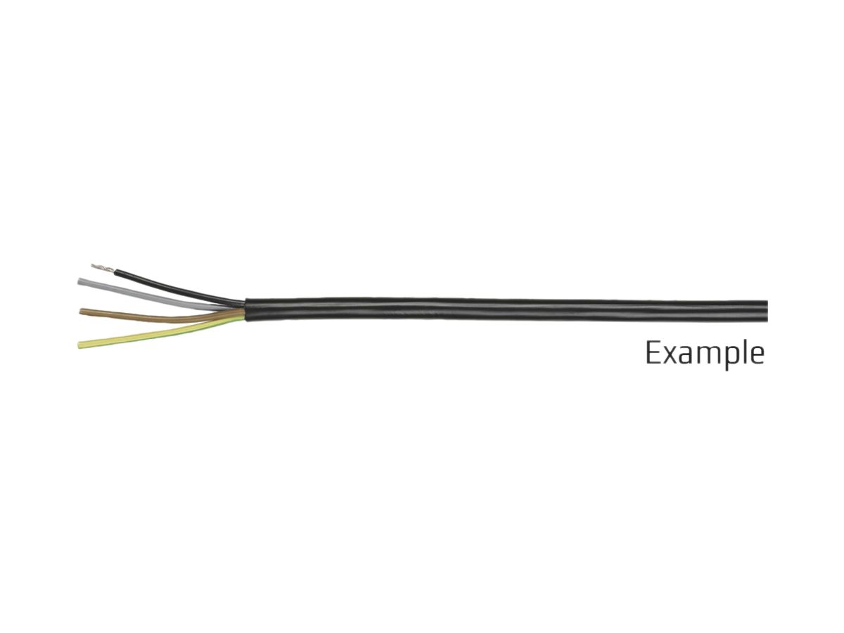 Kabel Tdv 5×1.5mm² 3LNPE schwarz Eca