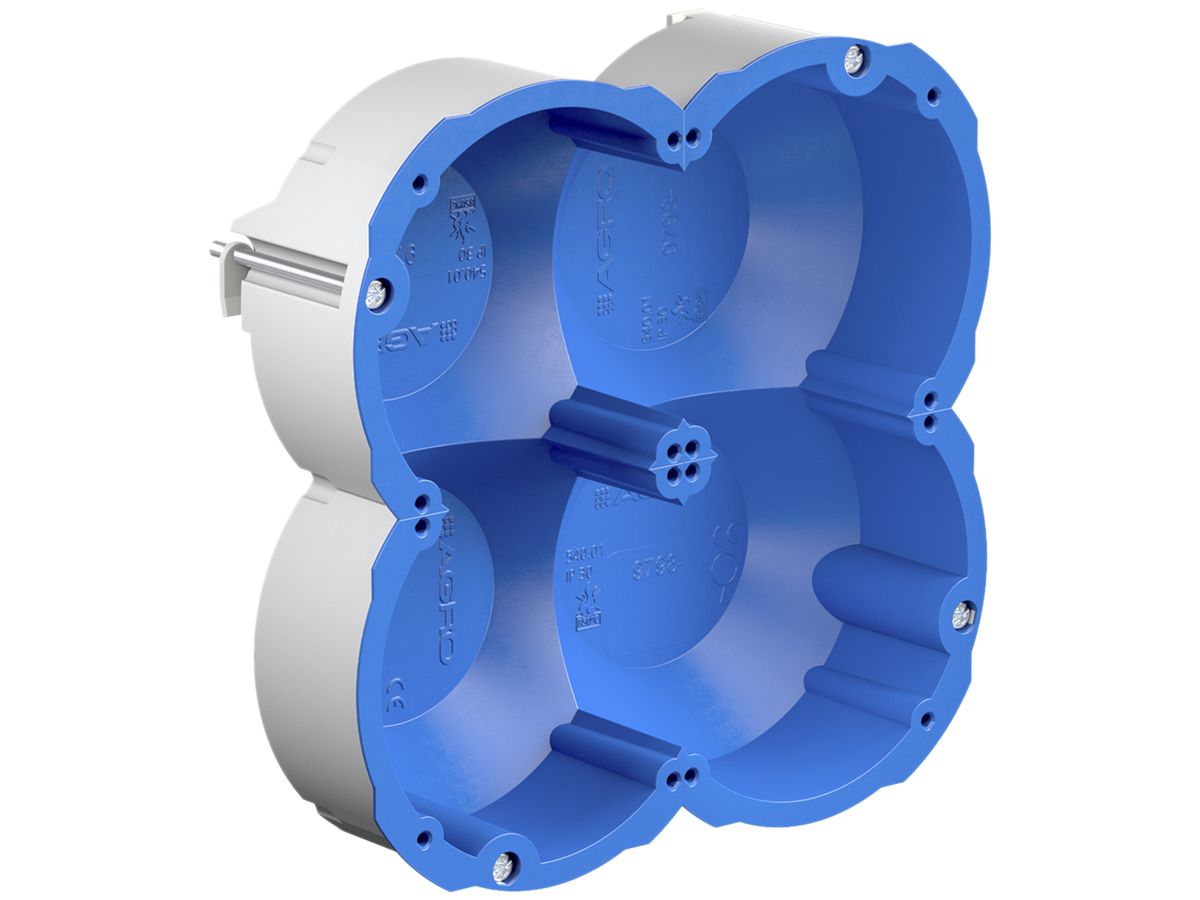 Hohlwanddose AGRO Quickbox 2×2 Ø83mm Schallschutz