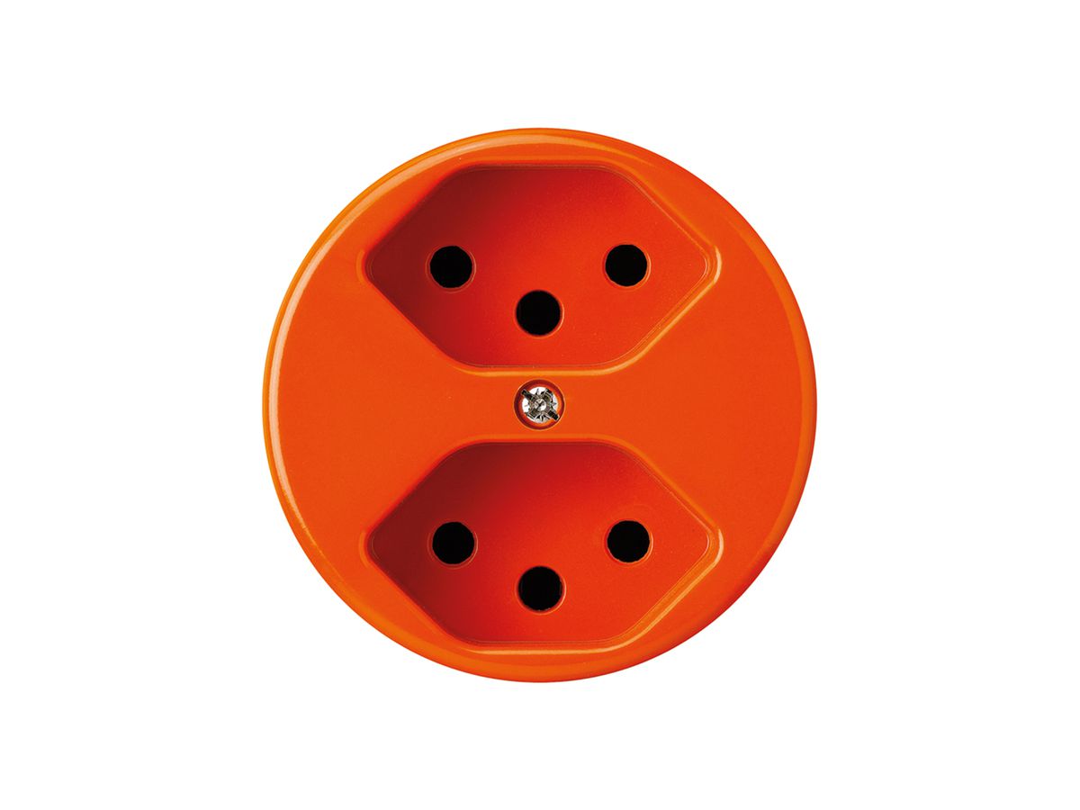 Einsatz zu UP-Steckdose basico 2×Typ 13S orange