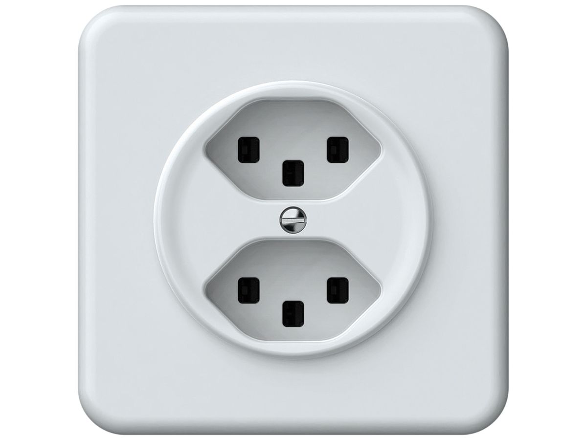 UP-Steckdose origin 2×Typ 23 16A 230V 92×92mm weiss