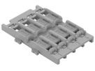 Befestigungsadapter WAGO ohne Zugentlastung 8×4mm² Rastfuss grau