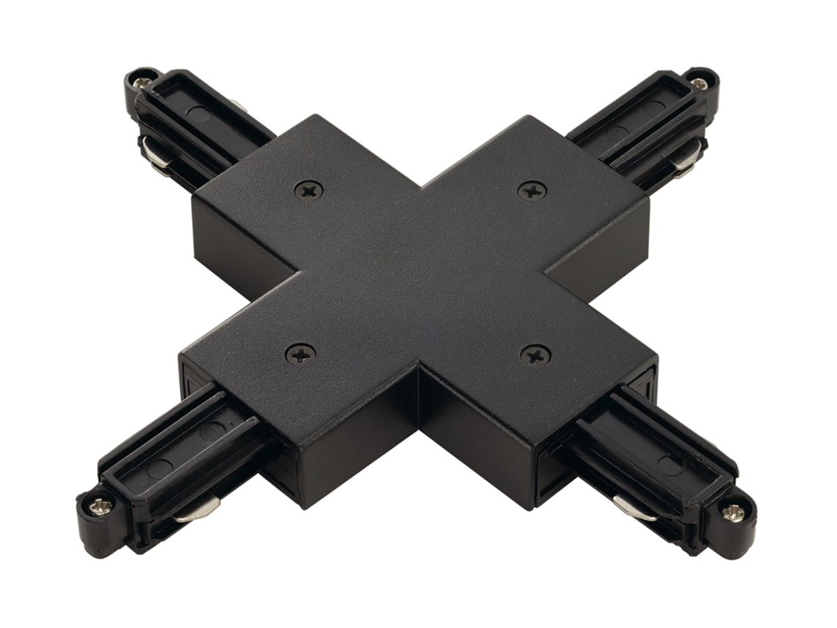 X-Verbinder SLV für 1-Phasen Stromschiene, schwarz