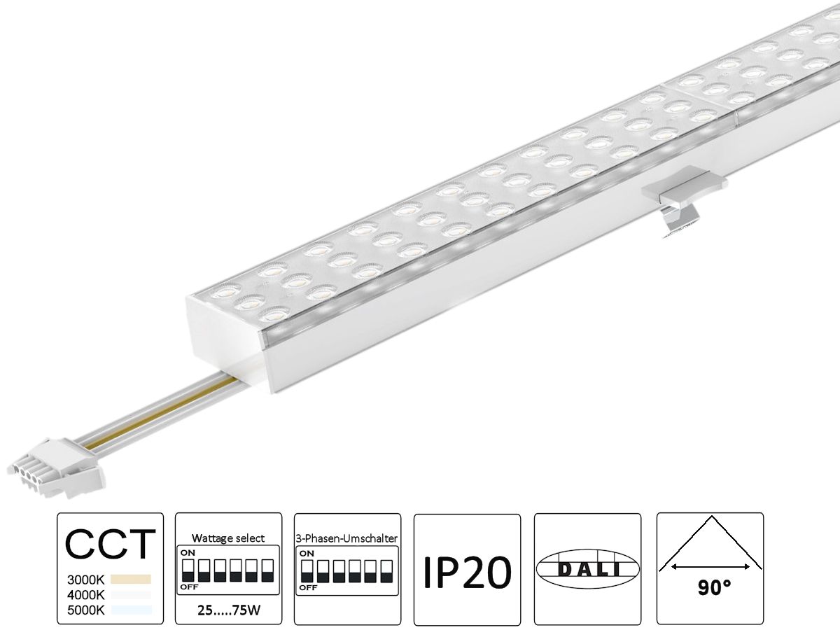LED RetroFlex NEW Lens-Optic 1.5m,ws - 25-75W,3000/4000/5000K,DALI