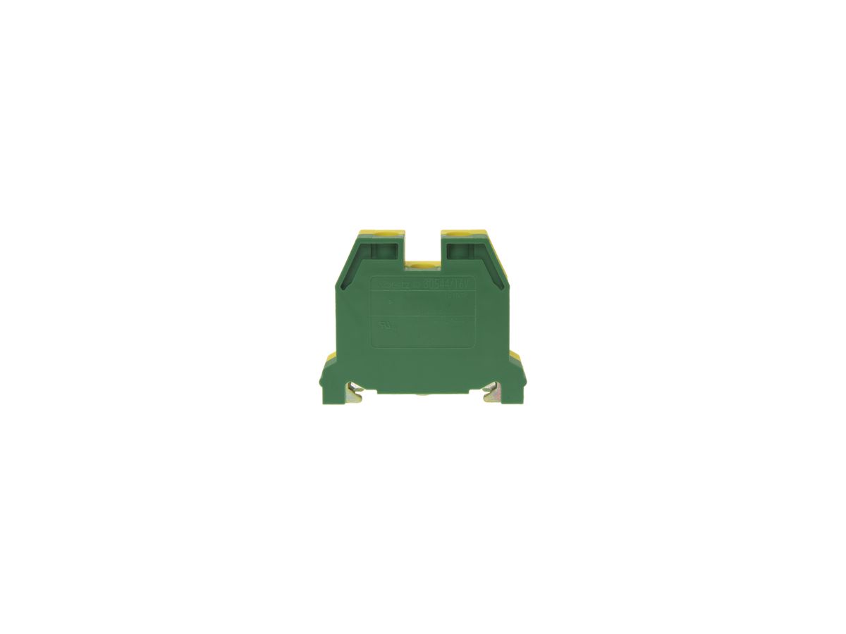 Schutzleiter-Reihenklemme Woertz 16…35mm² Schraubanschluss 2×1 TH35 grün/gelb