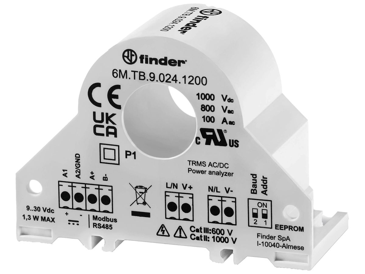 Messwandler FINDER 6M.TB 0.5A 180A 400Hz Hutschiene TH35