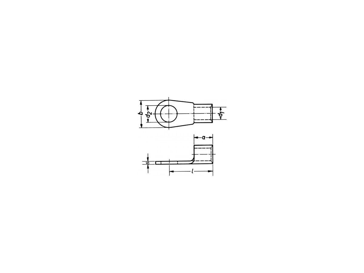 Quetschkabelschuh Ferratec M8 50…70mm² Cu-Sn