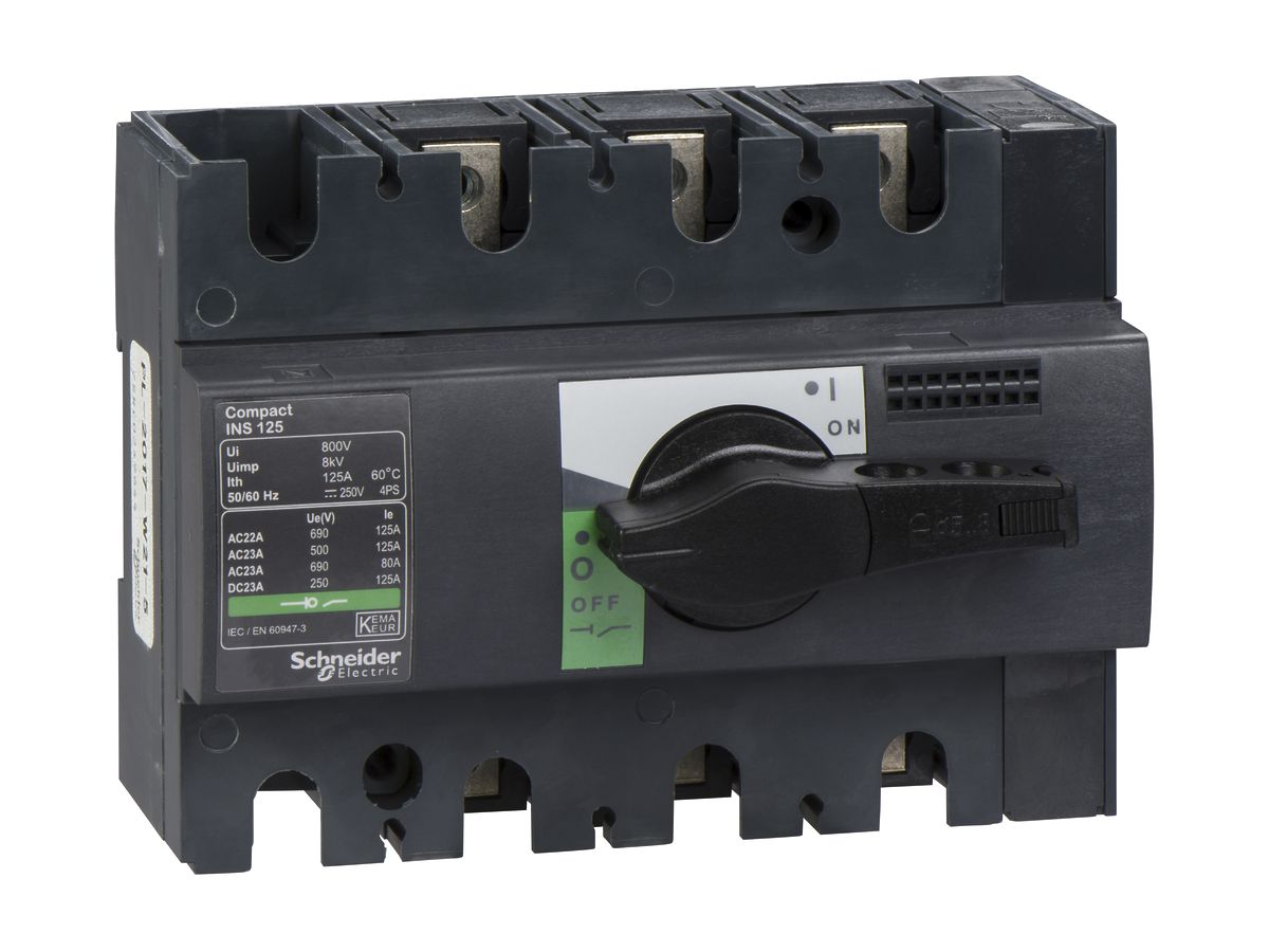 EB-Lasttrennschalter Schneider Electric NS-I 125 3L grau/schwarz