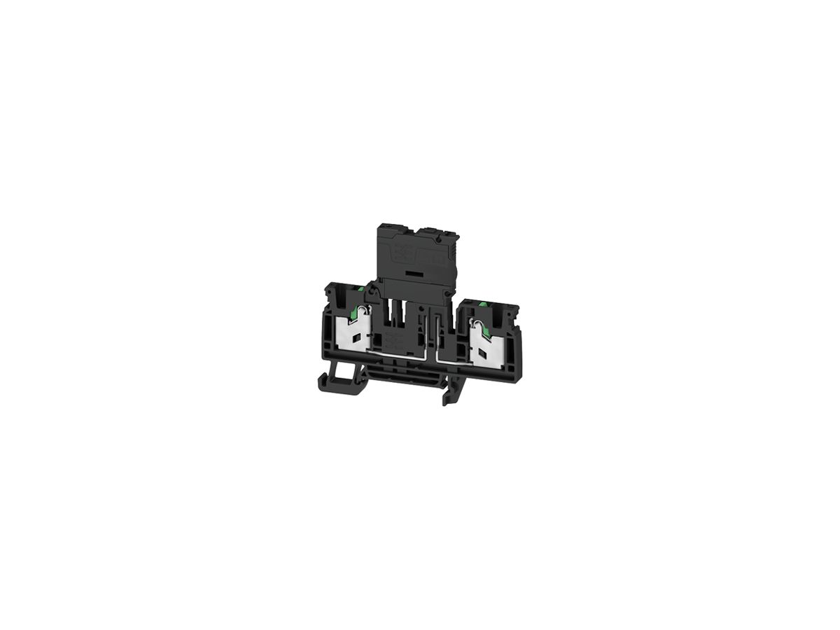 Sicherungs-Reihenklemme WM SFS 4 2C 4mm² 100…250V Snap-in TH35 schwarz