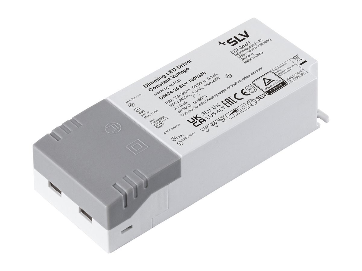 LED-Konverter SLV IP20 25W 24V DIM weiss