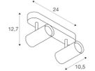 LED-Spot SLV NOBLO 12W 1460lm 930 DIM 240×105×127mm weiss 2×Spot