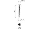 Brandschutzschraubanker Bettermann SW 13 10×80mm Stahl galvanisch verzinkt