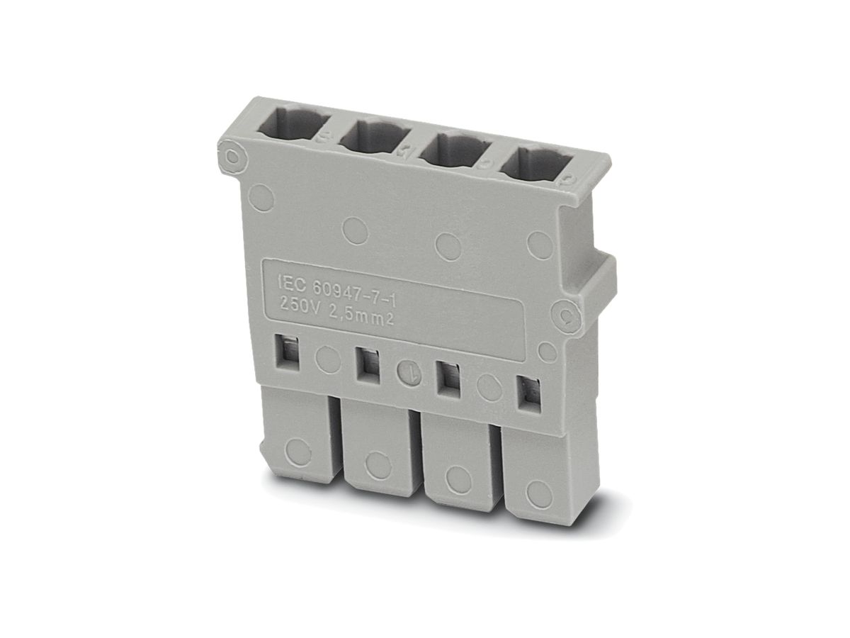 Steckergehäuse Phoenix Contact 0.5…2.5mm² B=5.2mm, H=13mm 4P grau