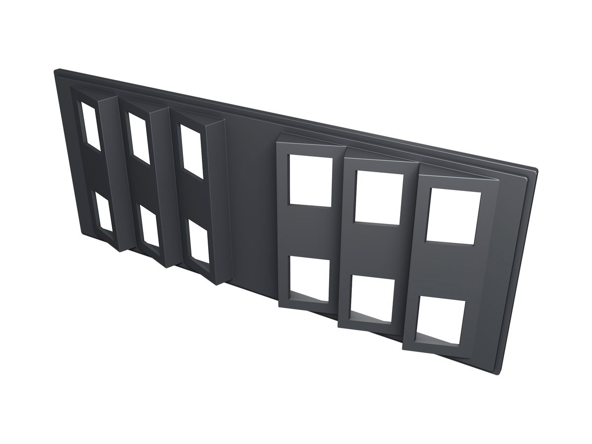 Blende R&M U-Box 415 Snap-in RJ45 12 Ports schräg, schwarz