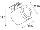 LED-Strahler SLV ENOLA_C, 12W 3000K 900lm 55° mit 1-Phasen-Adapter IP20 schwarz