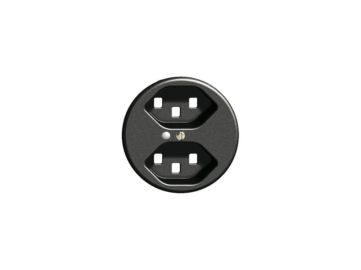 Frontscheibe FH 2×T23 schwarz Ø58mm mit Linse