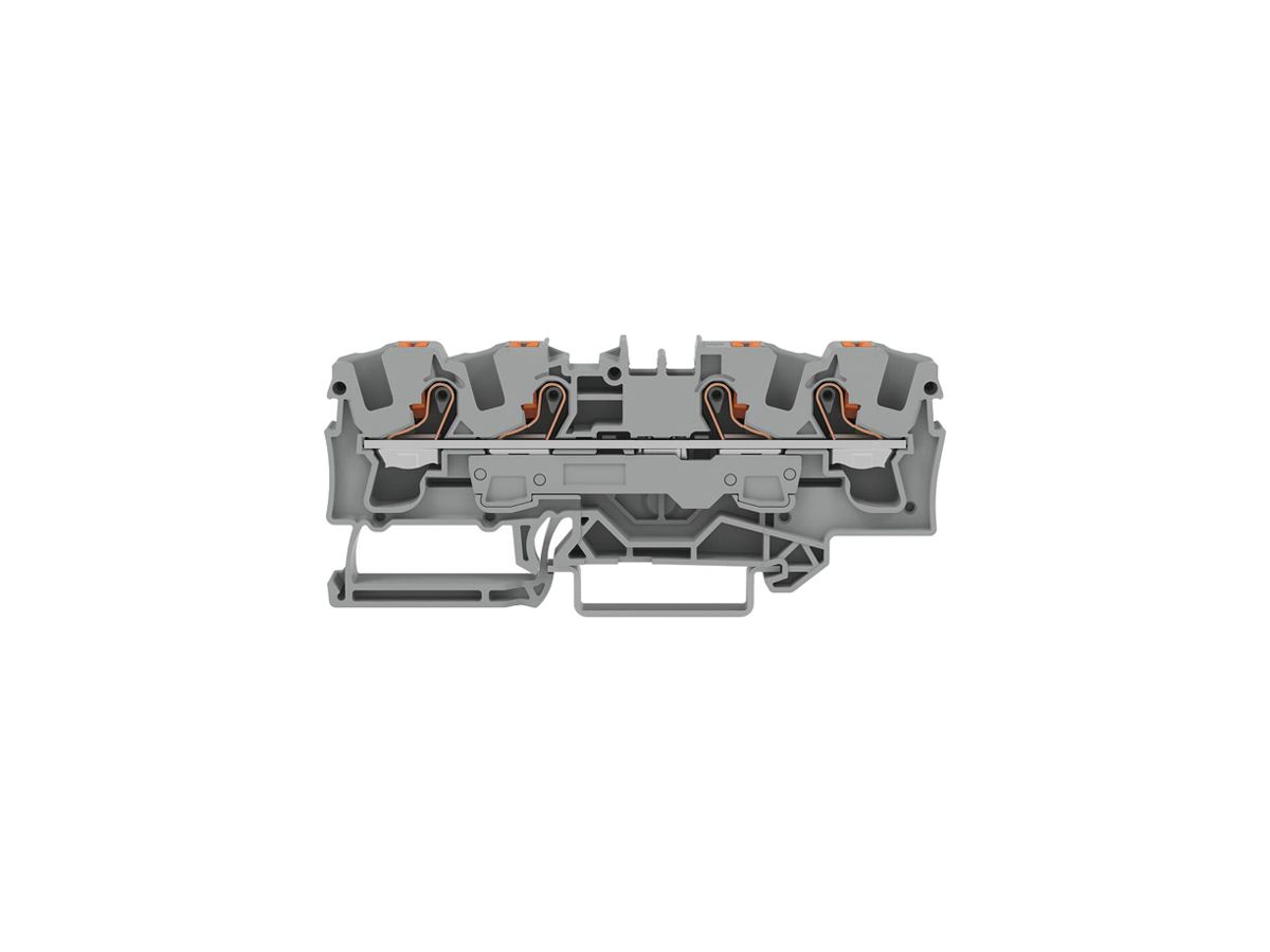 Durchgangs-Reihenklemme WAGO TOPJOB S 6mm² 41A 800V Push-in 4×1 TH35 blau