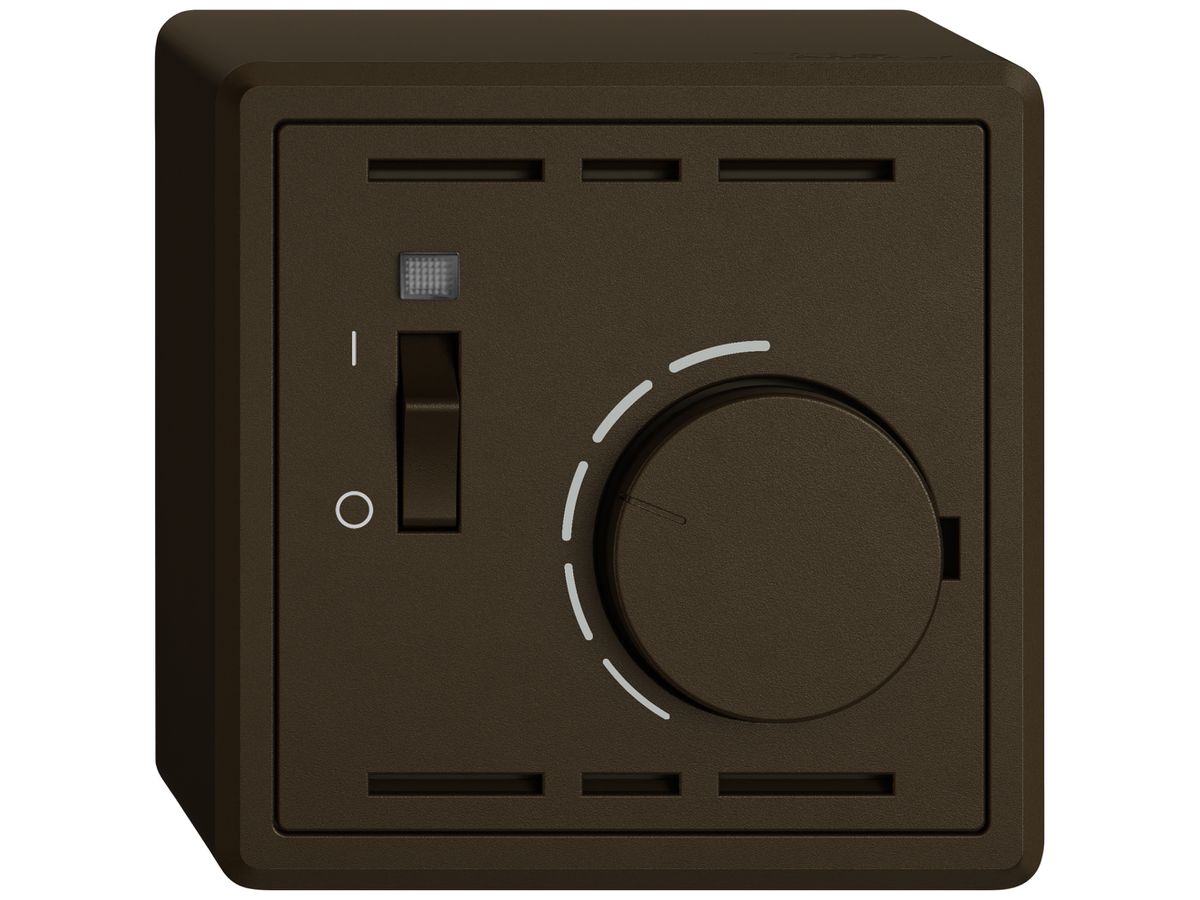 AP-Raumthermostat EDIZIO.liv SNAPFIX® m.Schalter 230VAC 50Hz br