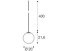 Pendelleuchte SLV SUN 20 E27 1×40W Ø200mm schwarz