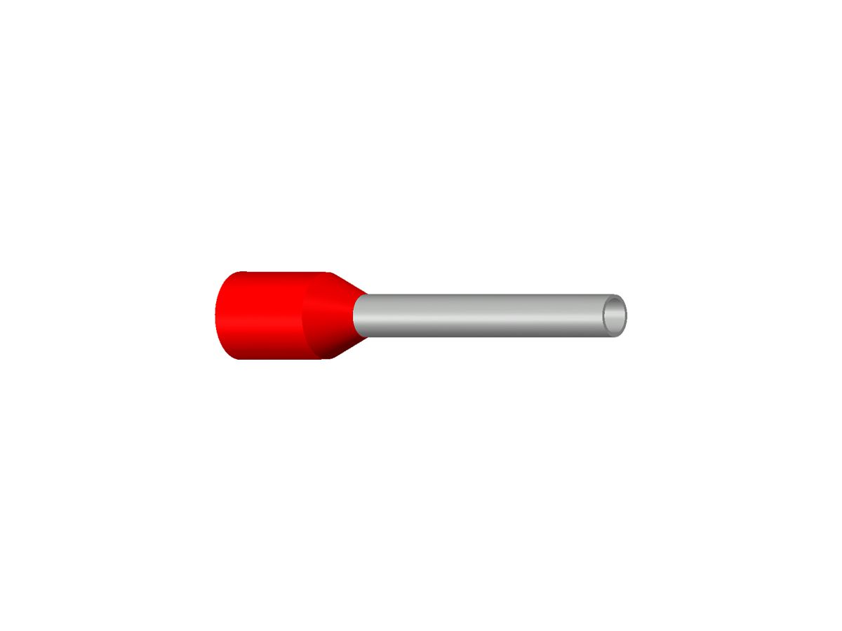 Aderendhülse Ferratec DIN isoliert 1mm²/12mm rot