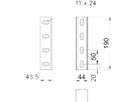 U-Stiel-Verbind.Bettermann 200×44mm tauchfeuerverzinkt