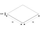 Abdeckung SLV Stahl 100×100×0.4mm weiss